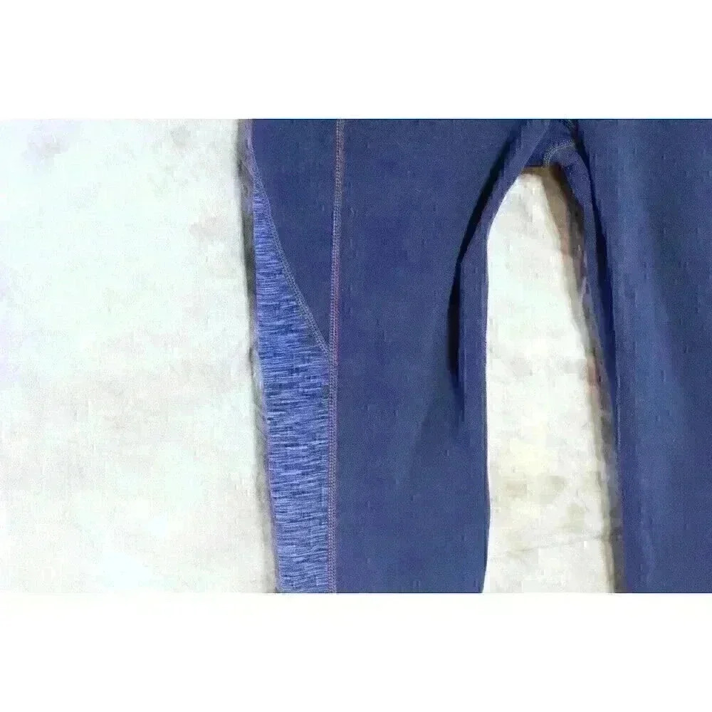 Athleta blue/black leggings/yoga pants Size L capri - Picture 3 of 14